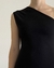 Vestido 1 hombro punto roma negro - MJ2A