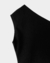 Vestido 1 hombro punto roma negro - comprar online