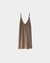 Vestido escote V corto arena - comprar online