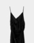 Vestido corto lencero escote negro
