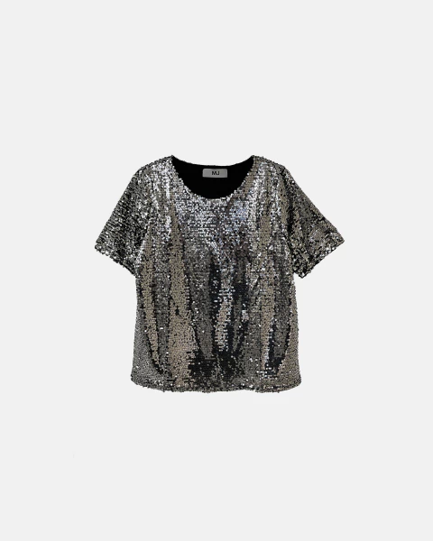 Remerón paillettes plata - comprar online