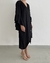 Vestido bata negro satén en internet
