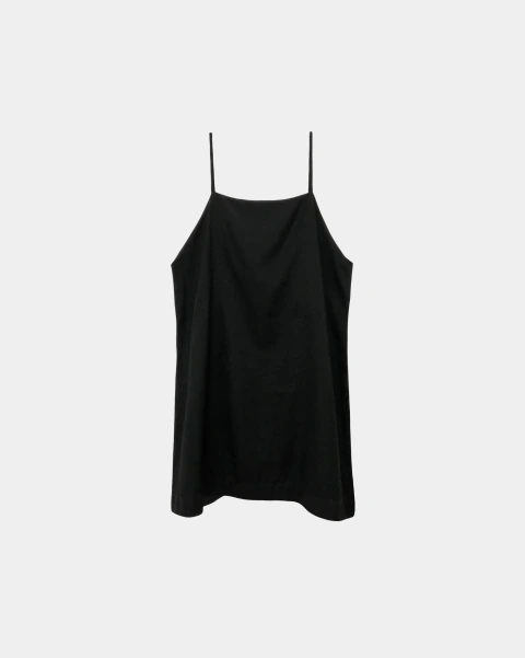 Vestido corto twill negro
