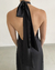 Vestido halter lazo negro - tienda online