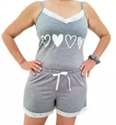 Short Doll Alça Mescla com Renda White.