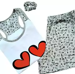 Pijama Feminino Regata Nadador com Pala na internet