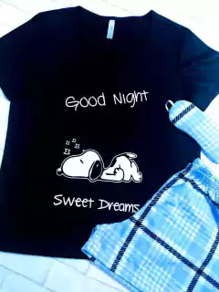 Pijama Snoopy Short Doll Manga Curta - Annafour