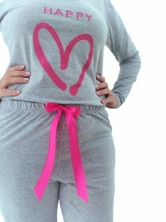 Imagem do Pijama Feminino Longo Mescla Pink