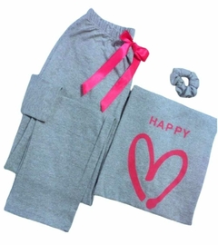 Pijama Feminino Longo Mescla Pink na internet