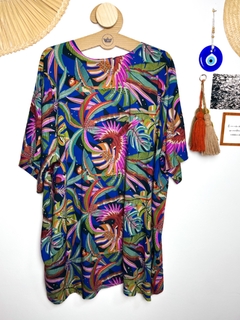 Kimono Floresta Tropical Azul - comprar online