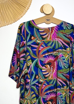 Kimono Floresta Tropical Azul