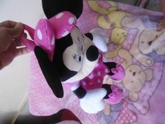 Mochila Para Costas Pelúcia Minnie Rosa 50cm Antialérgico - comprar online