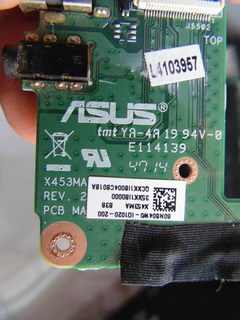 Placa De Áudio + Usb P/ Notebook Asus F453m X453ma Com Flat - WFL USADOS de Informática