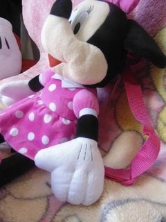 Mochila Para Costas Pelúcia Minnie Rosa 50cm Antialérgico - loja online