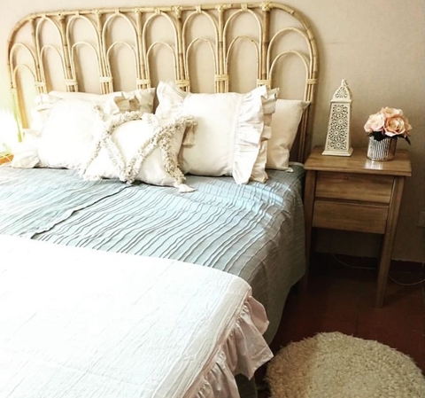 respaldo de cama caña