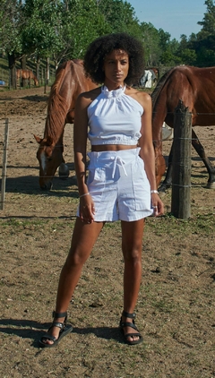 Short pur blanco