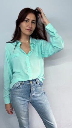 Camisa aqua - tienda online