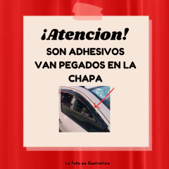 Deflectores Corolla 2015/2021 traseros Pegar - comprar online