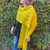 Shawl / oversized scarf of llama wool (Mustard) - buy online