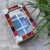 Wooden tea box / jewel box with Andean textile (6 comp.) Mod. 6111