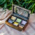 Wooden tea box / jewel box with Andean textile (6 comp.) Mod. 6111 - buy online