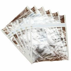 Kit 6 Saquinhos de maternidade organizador de Plástico viagem mala bebê com Zíper