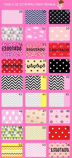Capa de Carrinho Chevron cinza com detalhes rosa na internet