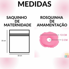 Kit 6 Saquinhos de Maternidade Organizador de Mala e Viagem de Filó 30 x35 + Rosquinha de Amamentação 1 PAR 2 UNIDADES Protetores Várias Cores - loja online