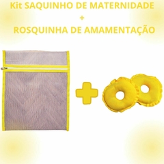 Kit 6 Saquinhos de Maternidade Organizador de Mala e Viagem de Filó 30 x35 + Rosquinha de Amamentação 1 PAR 2 UNIDADES Protetores Várias Cores na internet