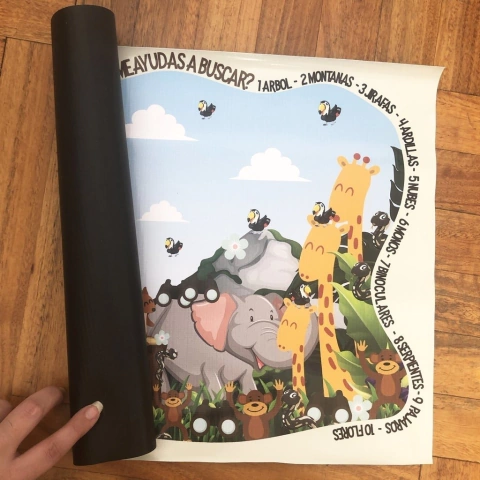 INDIVIDUALES DE LONA DIDÁCTICOS CON JUEGO DE BÚSQUEDA TEMÁTICA ESPECIAL