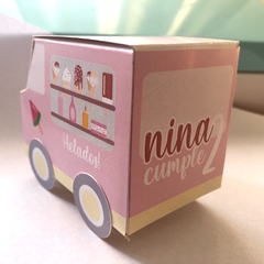 CAJA GOLOSINERA CON FORMA DE CAMIÓN 2 OPCIONES DE TAMAÑO