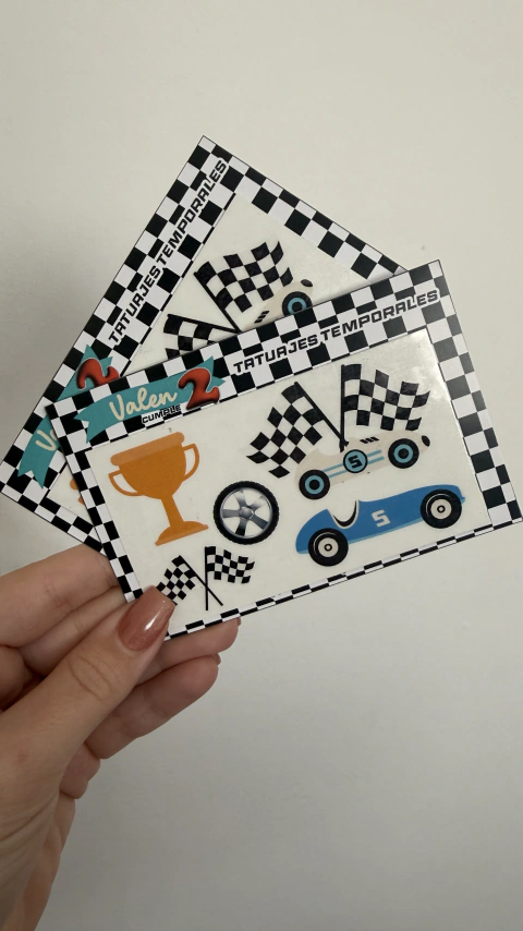 MINI PLANCHA DE TATUAJES TEMPORALES SOUVENIRS x 10 unidades
