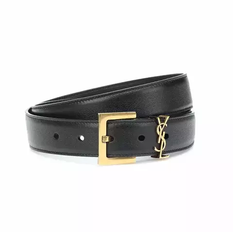 Cinto Y Fivela quadrada Cassandre Logo Couro - comprar online