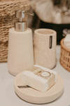 set de baño marmol beige - comprar online