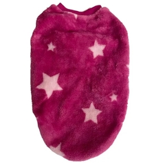 Buzo polar soft fuxia con estrellas