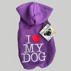 Buzo rustico I love my Dog Gris - comprar online