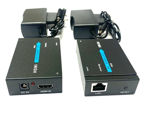 Extensor Hdmi 60m Metros Via Cabo De Rede Cat5e/6 1080p