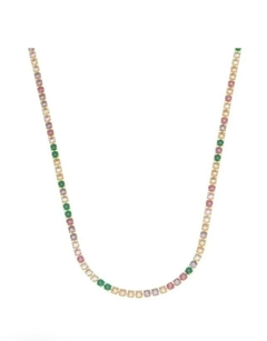 Choker Riviera Colors 2,5 Banhada no Ouro 18k - Semijoias na internet