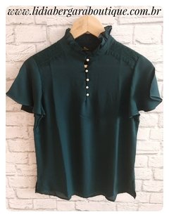 BLUSA COM GOLA FRUFRU E RENDA