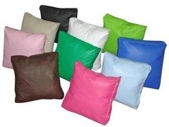 Almohadon Cuero Ecologico 0.45cm X 0.45 Cm C/fuelle X 2 UNIDADES