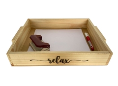 Bandeja Desayuno P/servir Madera Natural Deco Diseño Vintage - comprar online