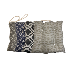 Almohadon cubre sillas 4 botones jacquard 45x45 pack x6 - comprar online