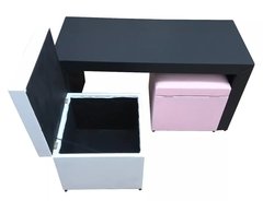 Mesa Ratona Puente + 2 Puff Botineros Placa Entera( ART 8009)