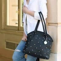 Bolso cuero negro