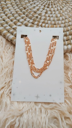 collar triple dorado - comprar online