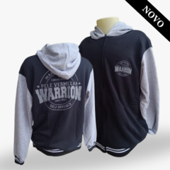 CASACO DE MOLETOM PELE VERMELHA LOGO WARRION
