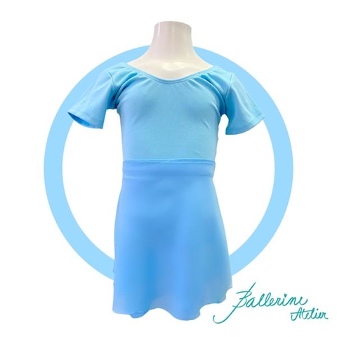 Collant Infantil com Manguinha Azul