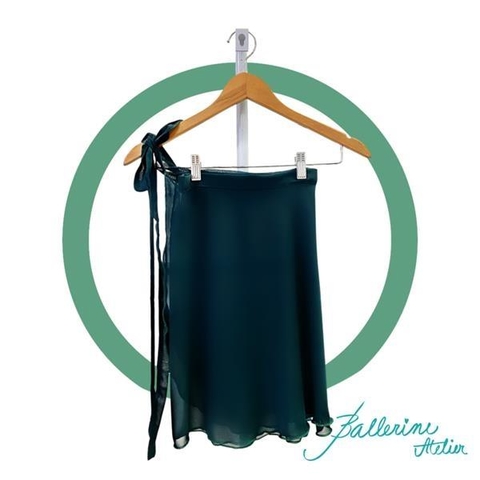 Saia Transpassada Verde escuro - comprar online