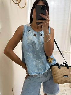 Denim sofa