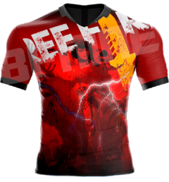 CAMISA GAMER FREE FIRE - Vermelha 